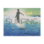 TOP Surfing Poetry in Ocean postcards