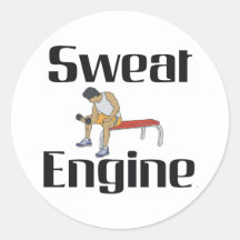 TOP Sweat Engine Round Sticker