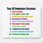 Top Ten Swimmers Excuses Mouse Mats