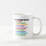Top Ten Swimmers Excuses Mugs