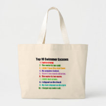 Top Ten Swimmers Excuses Tote Bag