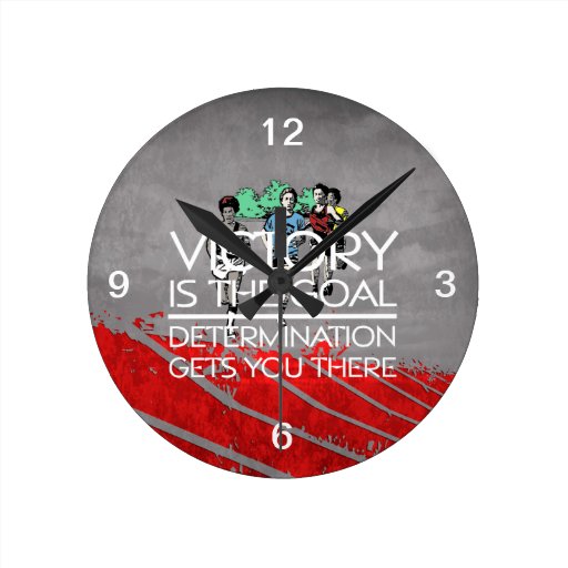 TOP Track Victory Slogan Wallclock