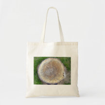 Top view Close-up of cut tree Tote Bag