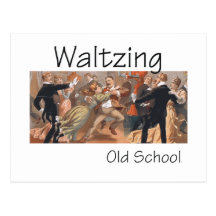 TOP Waltzing Old School Postcard