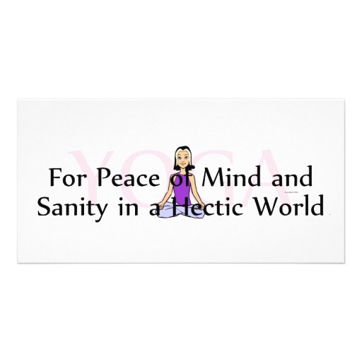 TOP Yoga Slogan Photo Greeting Card
