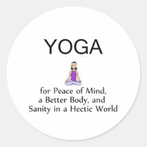TOP Yoga Slogan Round Sticker