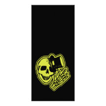 Tophat Skull Yellow Customized Rack Card