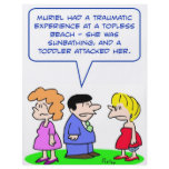 topless beach toddler attacked flyers