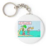 topless shirt desert island keychains