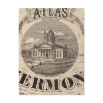 Topographical atlas post card