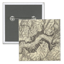 Topographical Map of The Yosemite Valley Pins