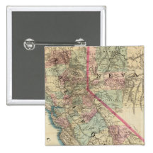 Topographical Railroad and County Map, California Pins