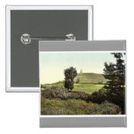 Tor Hill, Glastonbury, England rare Photochrom Pinback Buttons