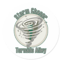 Tornado Alley Round Stickers