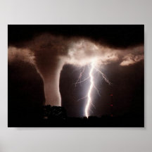 Tornado and lightning poster