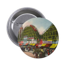 Tornado Roller Coaster - Coney Island NY /The Bobs Pinback Buttons