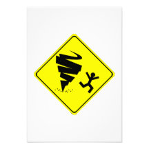 Tornado Warning Sign Invite