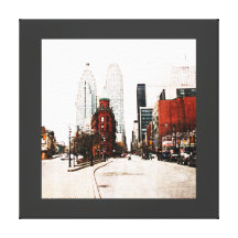 Toronto flat iron building on Front street Canvas Print