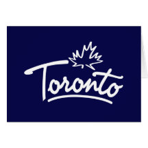 Toronto Leaf Script Card