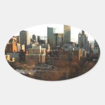 Toronto Skyline Oval Stickers