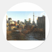 Toronto Skyline Round Sticker
