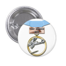 Torpedo Bomber Ace medal button