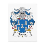 Torres Family Crest postcards