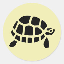 Tortoise Turtle Round Stickers