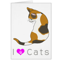 tortoiseshell cat グリーティングカード