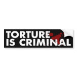 Torture is Criminal Bumper Sticker bumper stickers