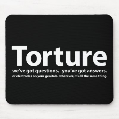 Torture - we've got questions, you've got answers mousepad by strk3