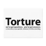 Torture - we've got questions, you've got answers postcards