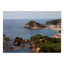 TOSSA DE MAR. Town located in the Costa Brava. Greeting Card