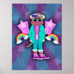 Totally 80s customisable monkey poster posters