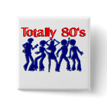 Totally 80s disco pinback button