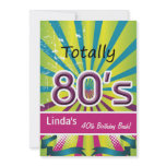 totally 80's retro  party Invitation