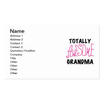 Totally Awesome Grandma - Pink Tshirts and Gifts Business Card