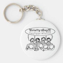 Totally Gay Barbershop Quartet Key Chain