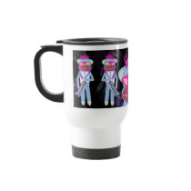 Totally New Wave Sock Monkey Deluxe Mug