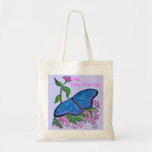 Tote Bag - Butterfly Blue