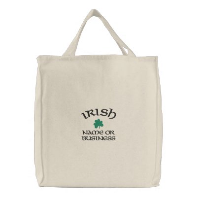 Tote Bag-Irish Shamrock Embroidered Polo Bag by forbes1954