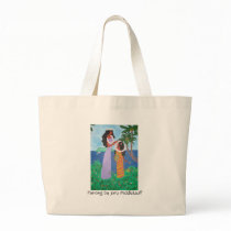 Tote bag with Tahitian Mum and Daughter