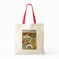 Tote:  Mucha - Biscuits Lefevre Utile Canvas Bags