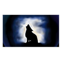 totem - wolf business card template