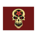 Totenkopf Schädel Pentagramm skull pentacle postcards