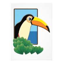 Toucan in the Window Personalised Invite