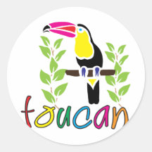 Toucan Round Sticker