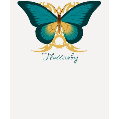 Touch of Gold Flutterby T Shirts by KrispysKingdom