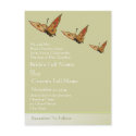 Touch of Lime Vintage Butterfly Wedding Invitation postcards