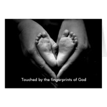 Touched by the fingerprints of God Greeting Card